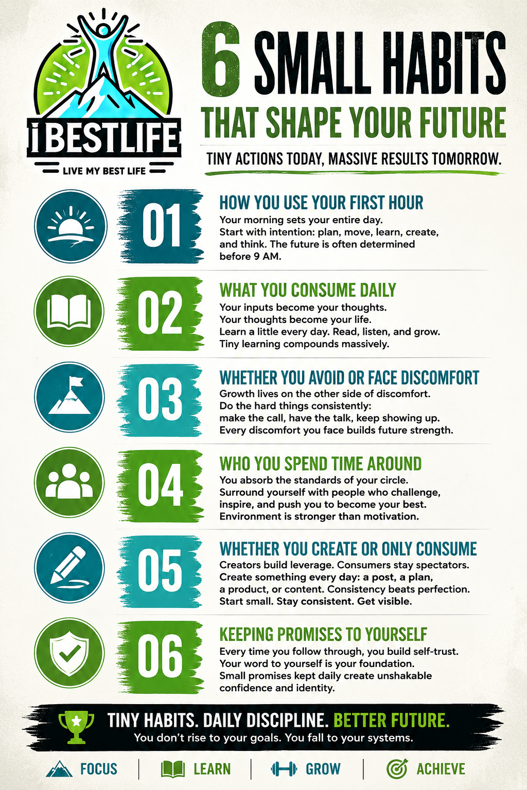 6 Small Habits That Shape Your Future poster