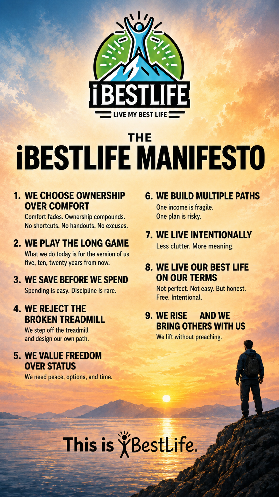 The iBestLife Manifesto poster